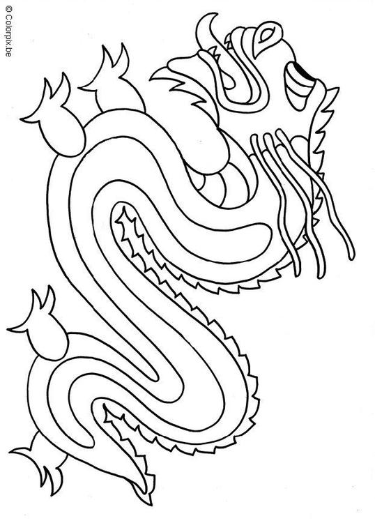 Coloring page chinese dragon img 6813
