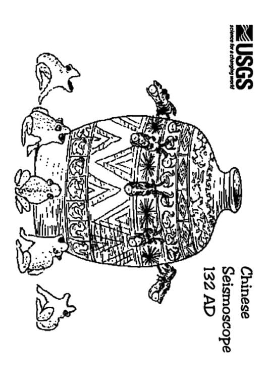 Chinese seismoscope 132 AD