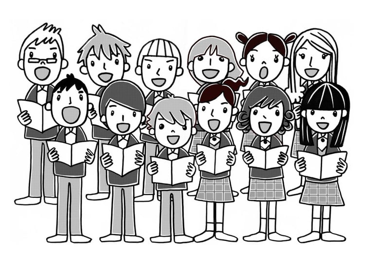 Coloring page choir
