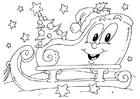 Coloring pages christmas sled