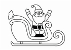 Coloring pages Christmas Sleigh
