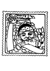 Coloring pages christmas stamp