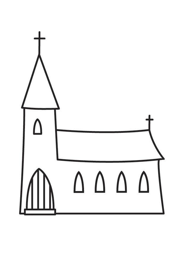 Coloring page church img 23136.