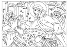 Coloring pages cleansing the temple