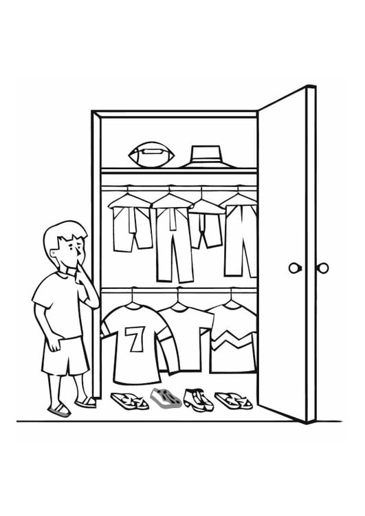 Coloring page closet
