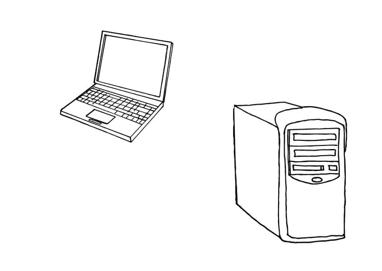 Coloring page computers