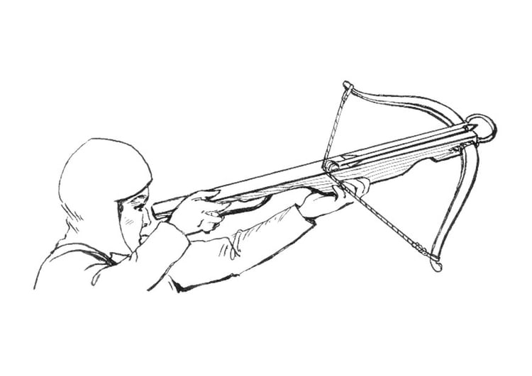 Coloring page crossbow