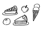 Coloring pages dessert