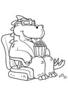 Coloring pages dinosaur to the movies