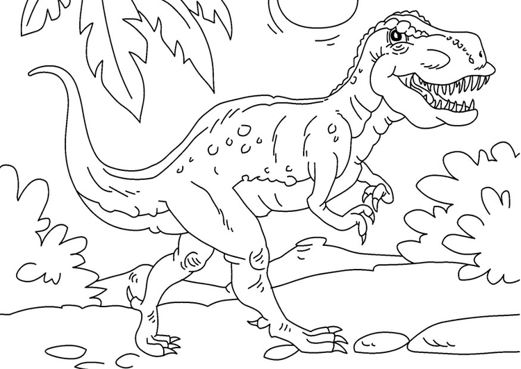Coloring page dinosaur - Tyrannosaurus Rex