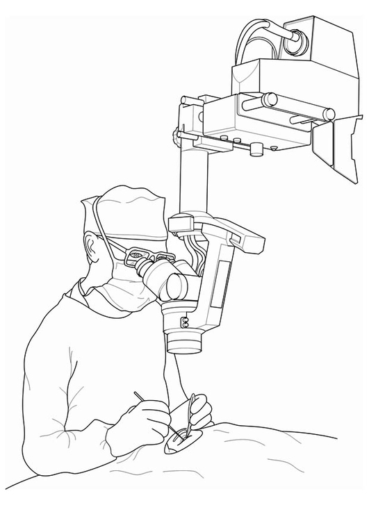 Coloring page doctor - surgery