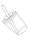 Coloring pages drinking cup with straw