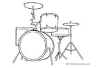 Coloring pages drum kit