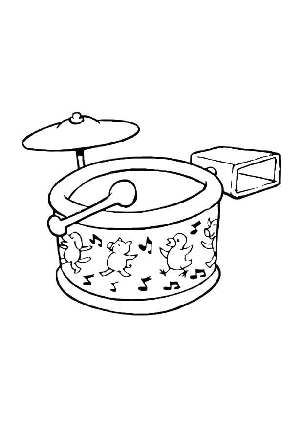 coloring pages instruments. Coloring page drum set