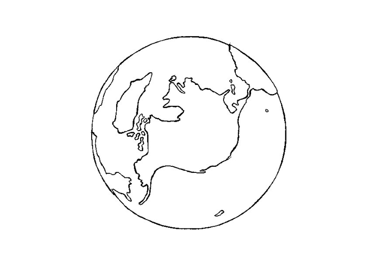 Coloring page earth