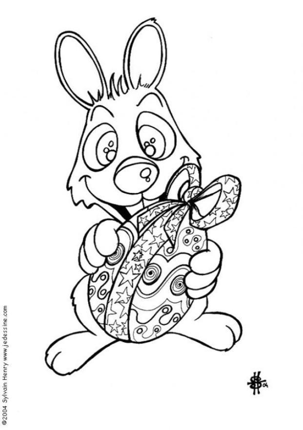 easter bunnies coloring pages. Coloring page Easter Rabbit