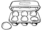 Coloring pages egg container