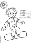 Coloring pages Einar from Iceland