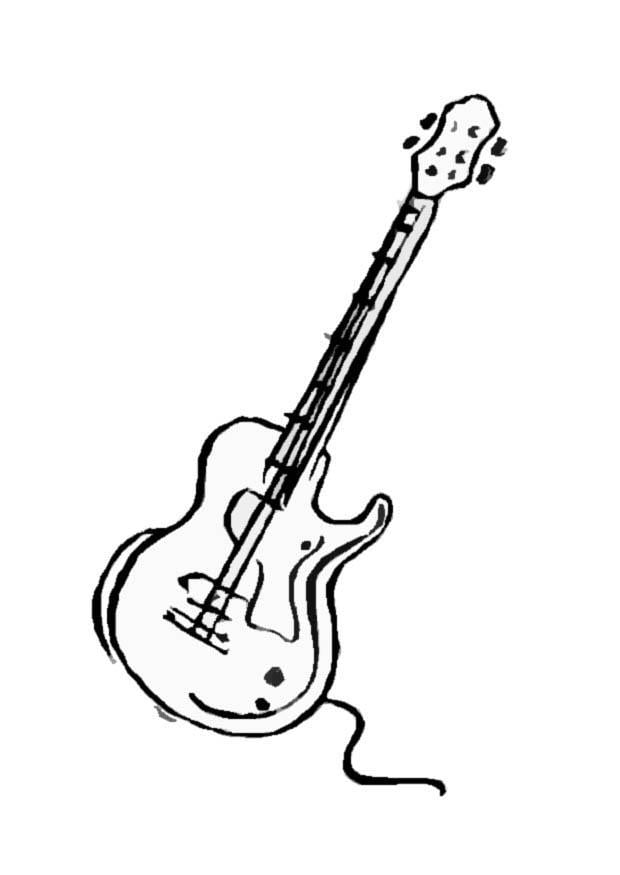 Coloring page electric guitar