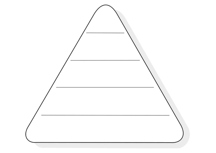 Coloring page empty food triangle