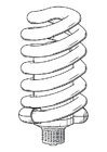 coloring-page Energy saving light bulb