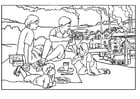 Coloring pages factories - pollution