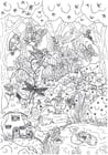 Coloring pages fairytale forest