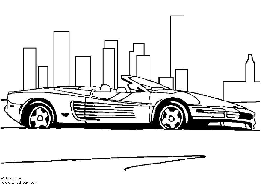 coloring pages sports cars. Coloring page Ferrari