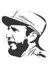 Coloring pages Fidel Castro