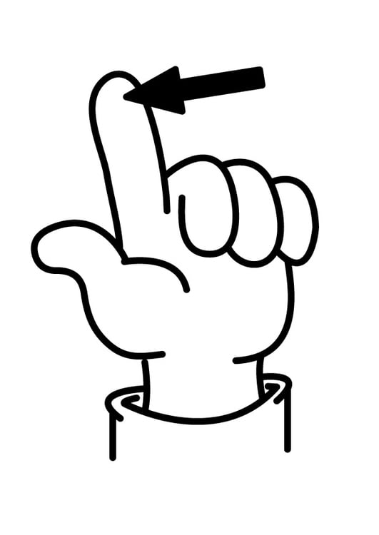 Coloring page finger