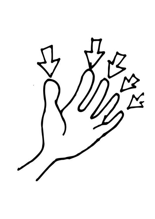 Coloring page fingers