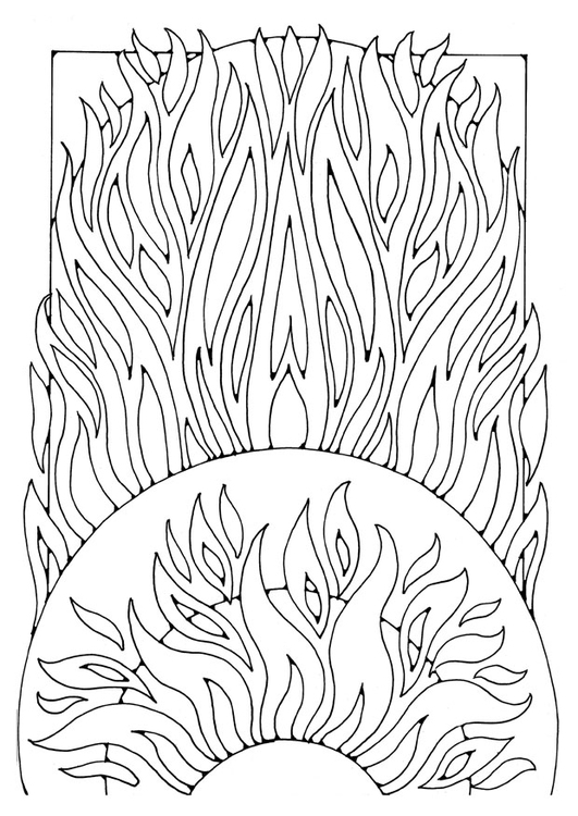 Coloring page fire