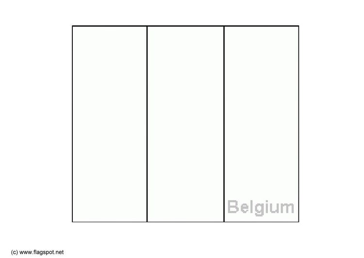 Coloring page flag Belgium