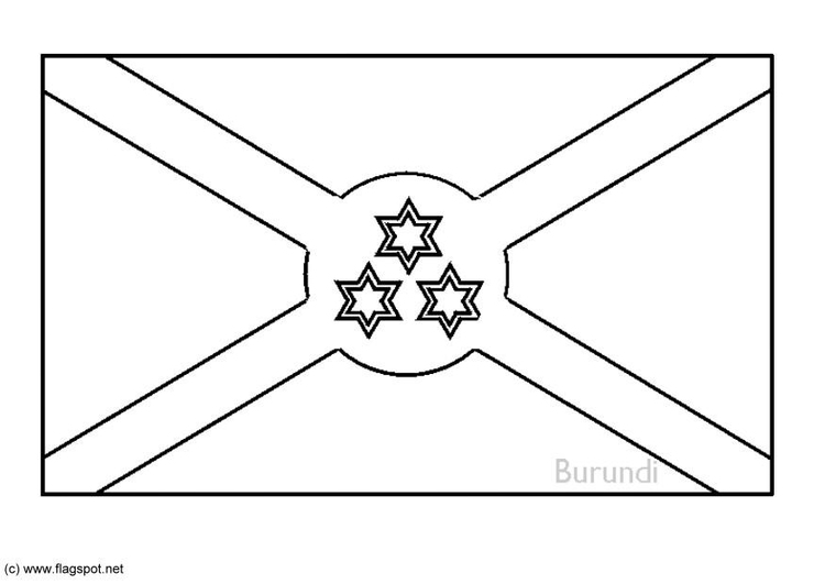 Coloring page flag Burundi