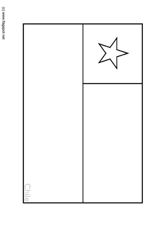 Coloring page flag Chile - img