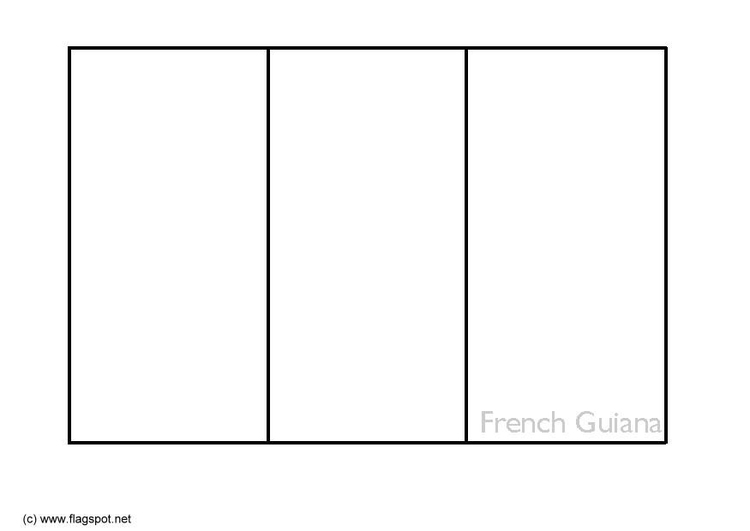 Coloring page flag French Guyana