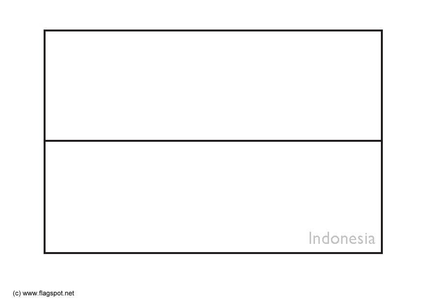 indonesian flag. Coloring page flag Indonesia