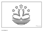 Coloring pages flag Macao
