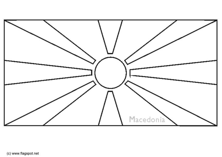 Coloring page flag Macedonia