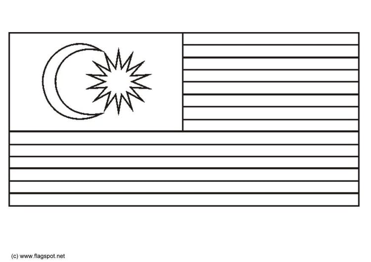 Coloring page flag Malaysia - img 6296.