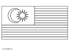 Coloring pages flag Malaysia