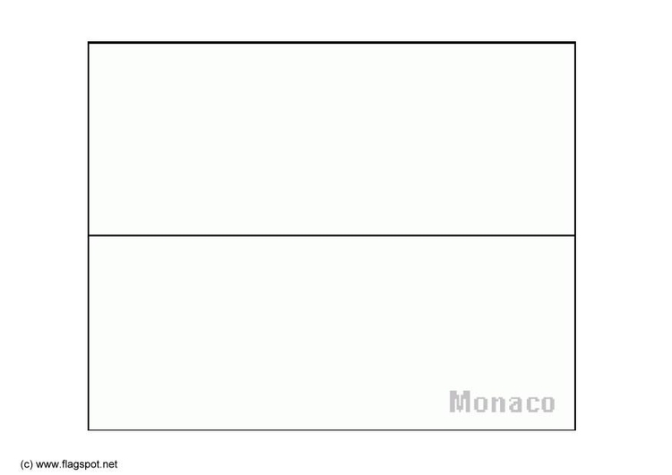 Coloring page flag Monaco