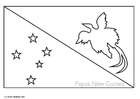 Coloring pages flag Papua New Guinea