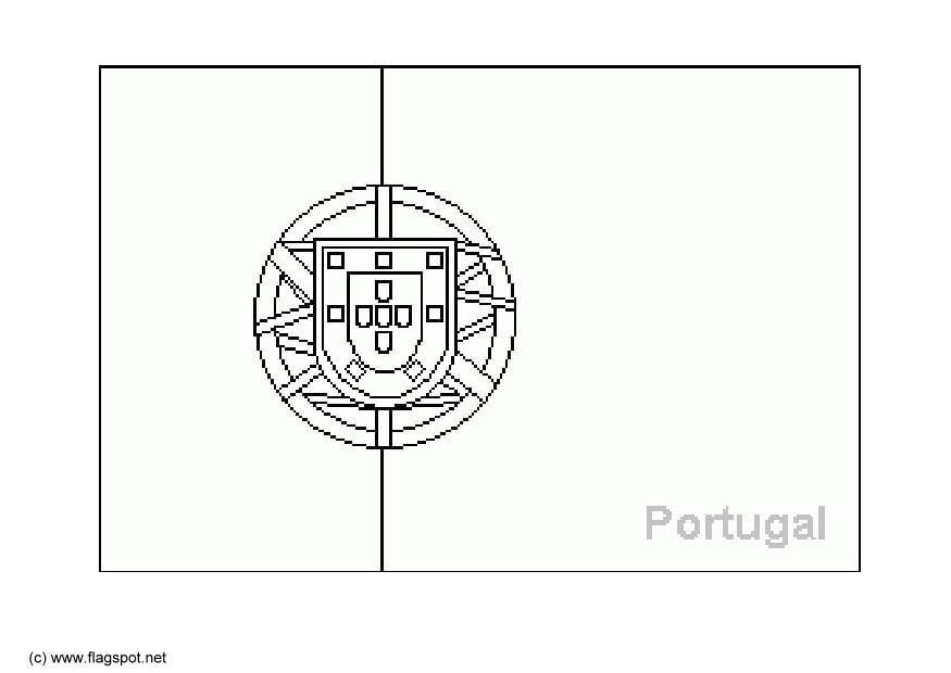 Coloring page flag Portugal img 6381.