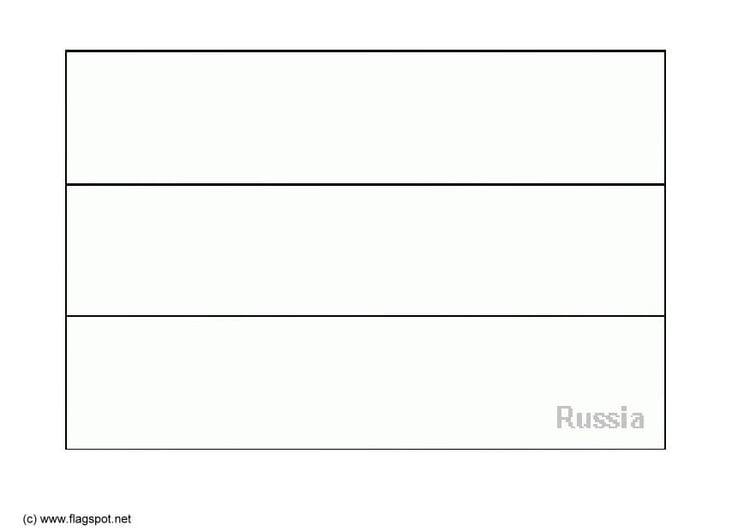 Coloring page flag Russia