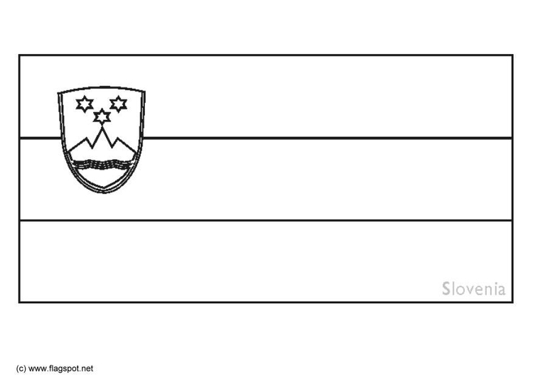 Coloring page flag Slovenia