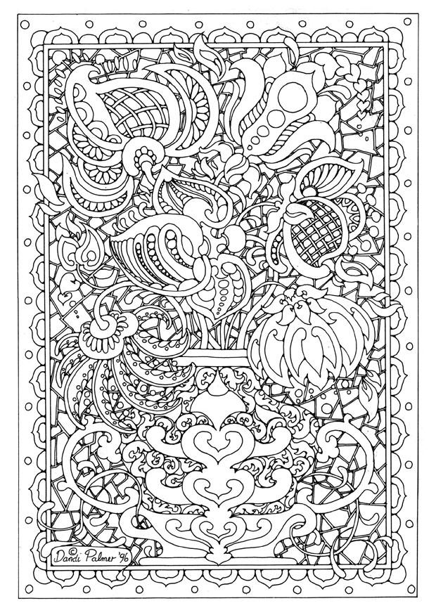 flower coloring pages. Coloring page flower vase