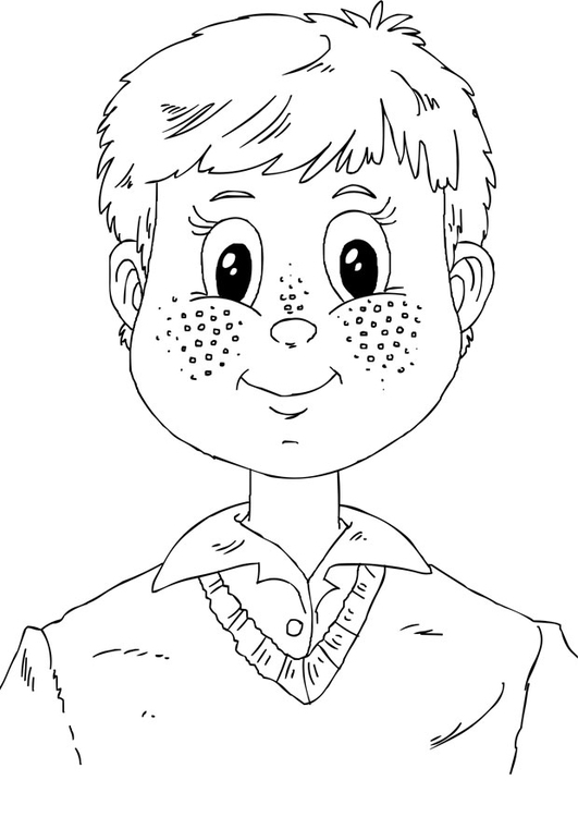 Coloring page freckles