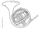 Coloring pages french horn