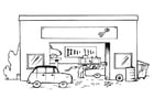 Coloring pages garage - without text